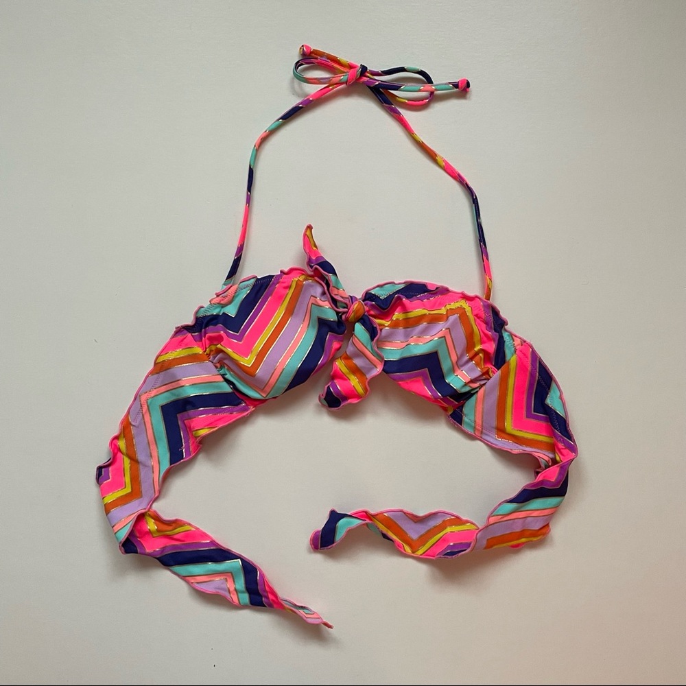 💚3/$15💚 VICTORIA SECRET | Small| Rainbow Halter Tube Bikini Top | Swim